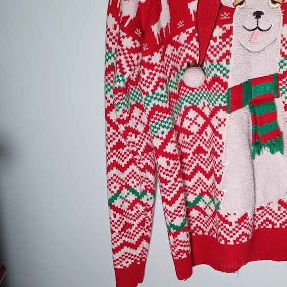 Womens Knit Sweater Size X Large Ugly Christmas Sweater LLama Holiday Festive - Picture 3 of 8